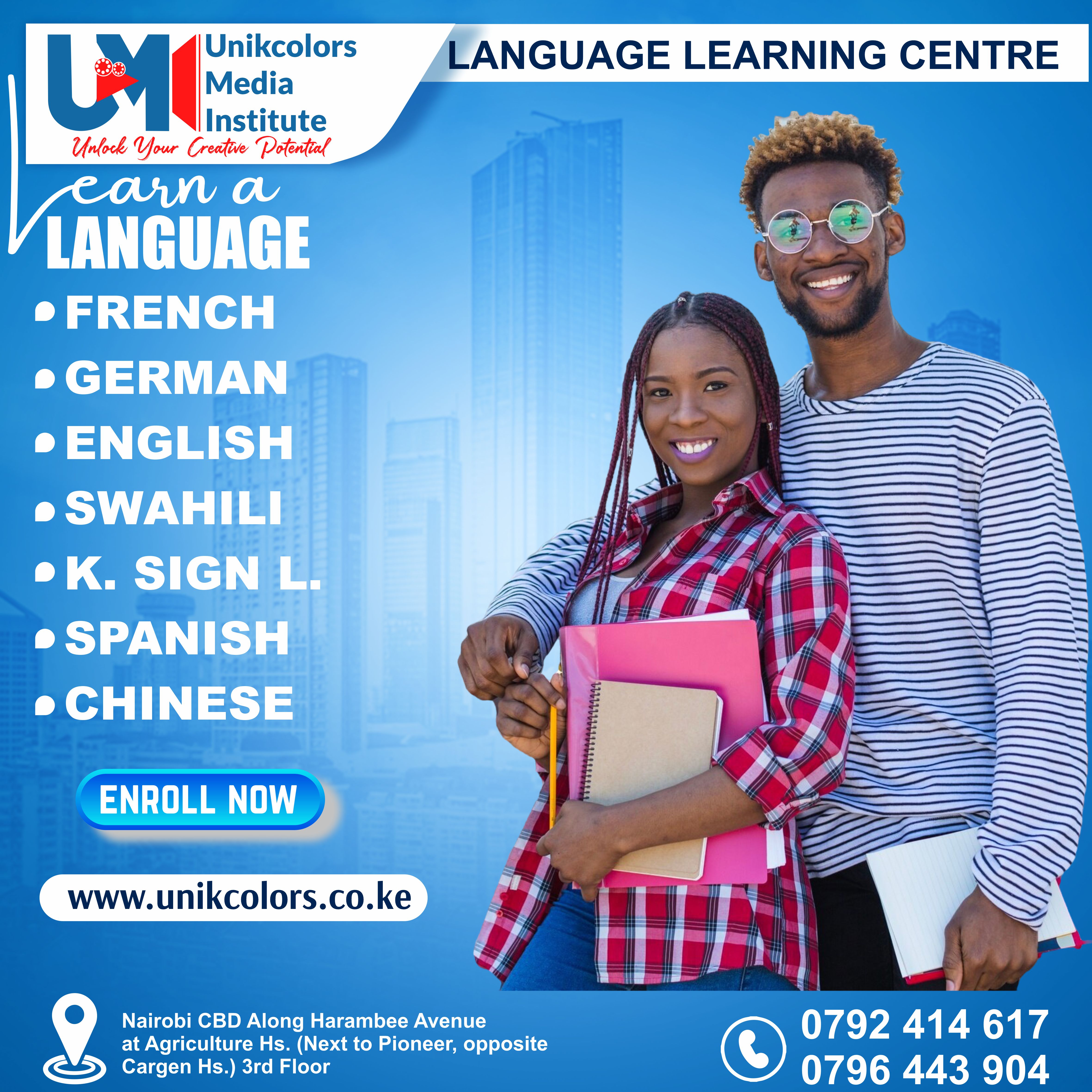 LANGUAGE TRAINING CENTRE - GERMAN | ENGLISH | FRENCH | CHINESE | SPANISH | SWAHILI | KENYA SIGN LANG